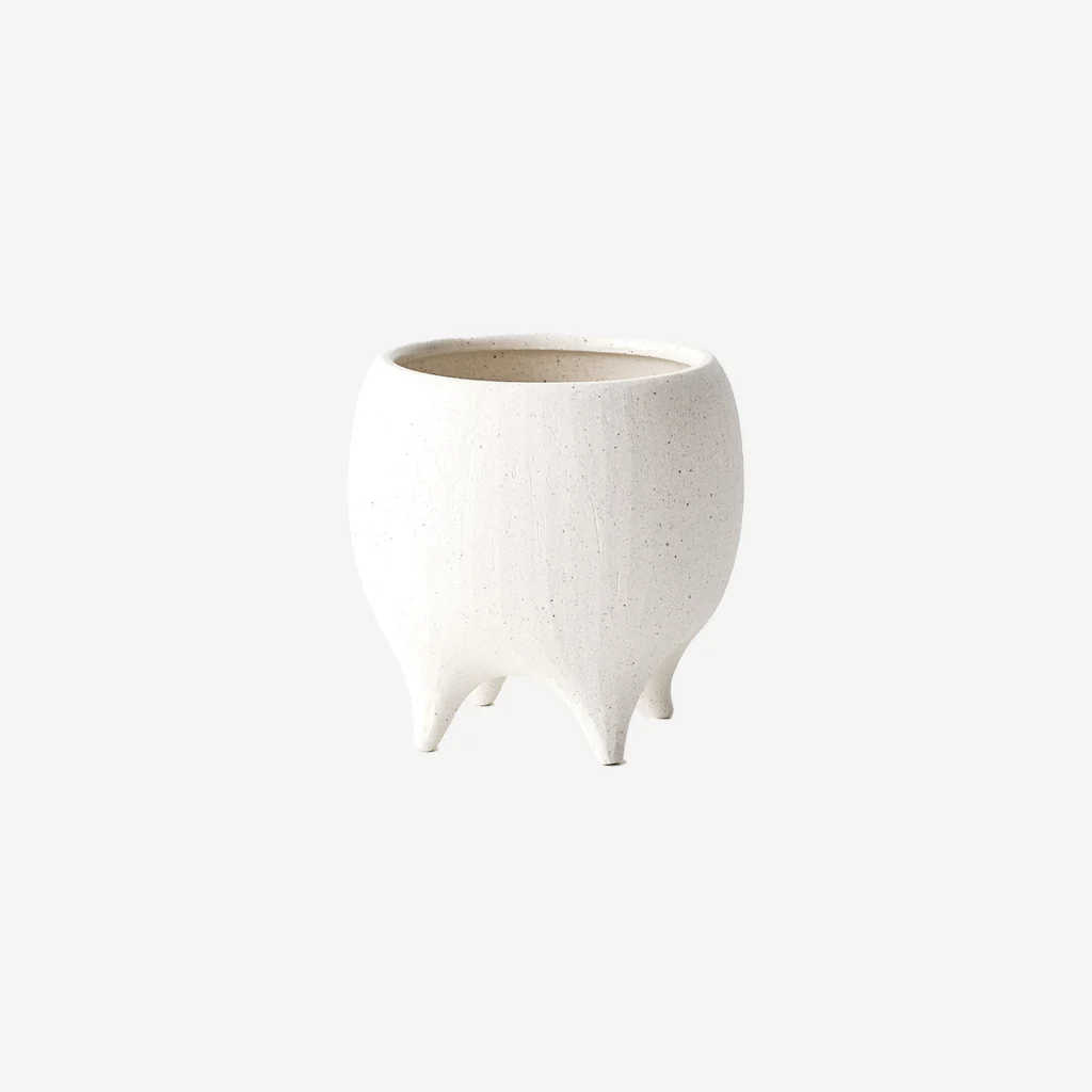 Floral Interiors Alena Pot White Chalk