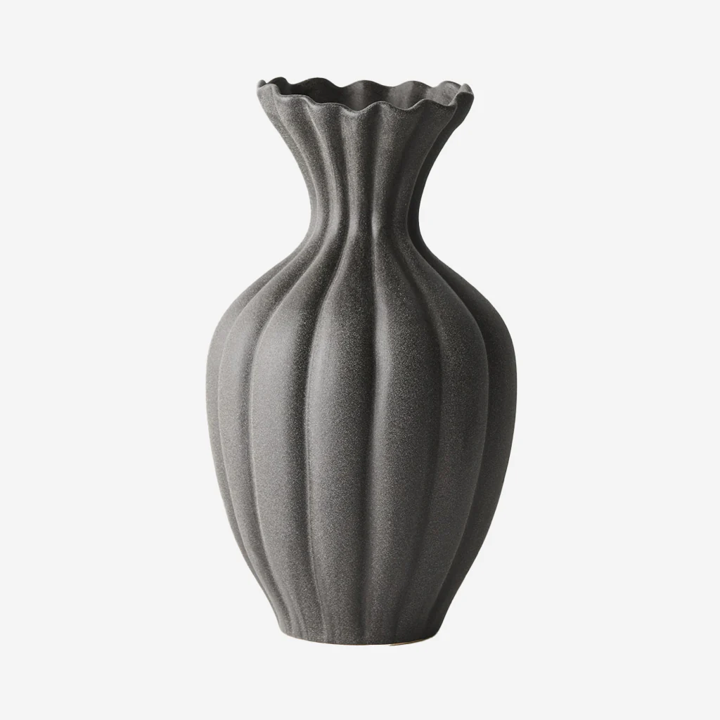 Floral Interiors Basma Vase Black Tall - Image 3