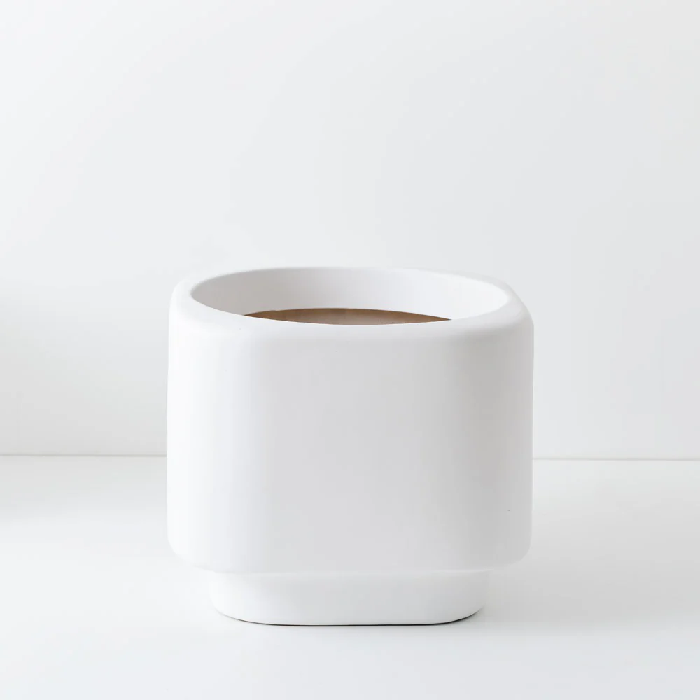 Floral Interiors Flint Pot White Large - Image 3