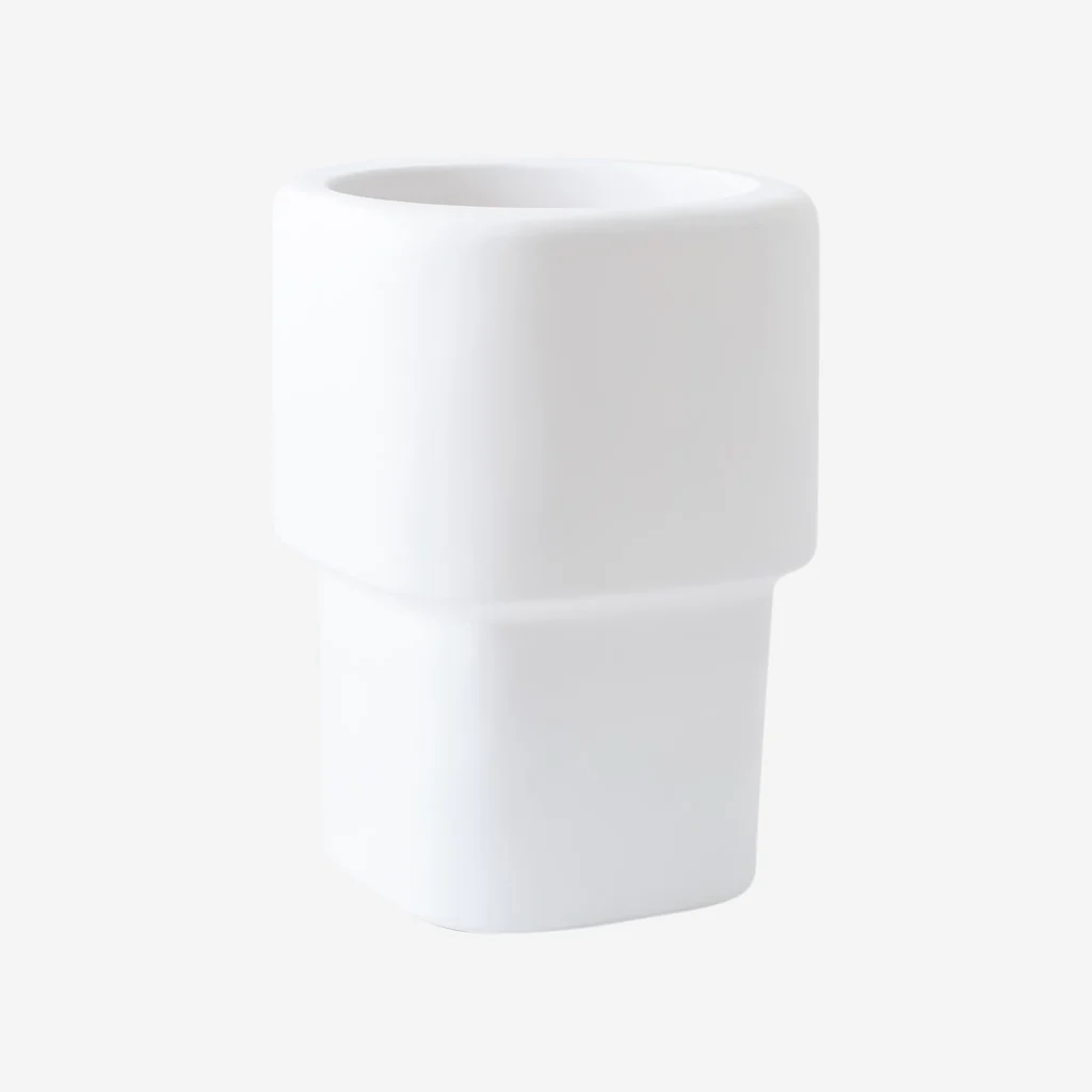 Floral Interiors Flint Pot White Tall - Image 3