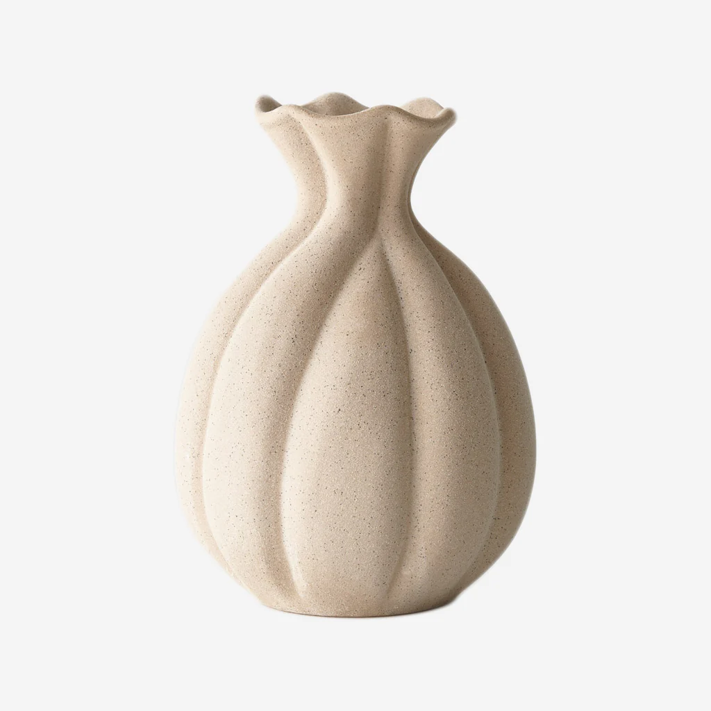 Floral Interiors Hana Vase Sand Medium - Image 5