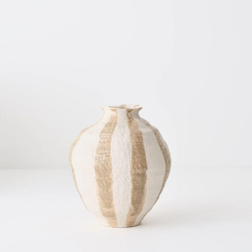 Floral Interiors Oreio Urn Vase Sand Small - Image 2