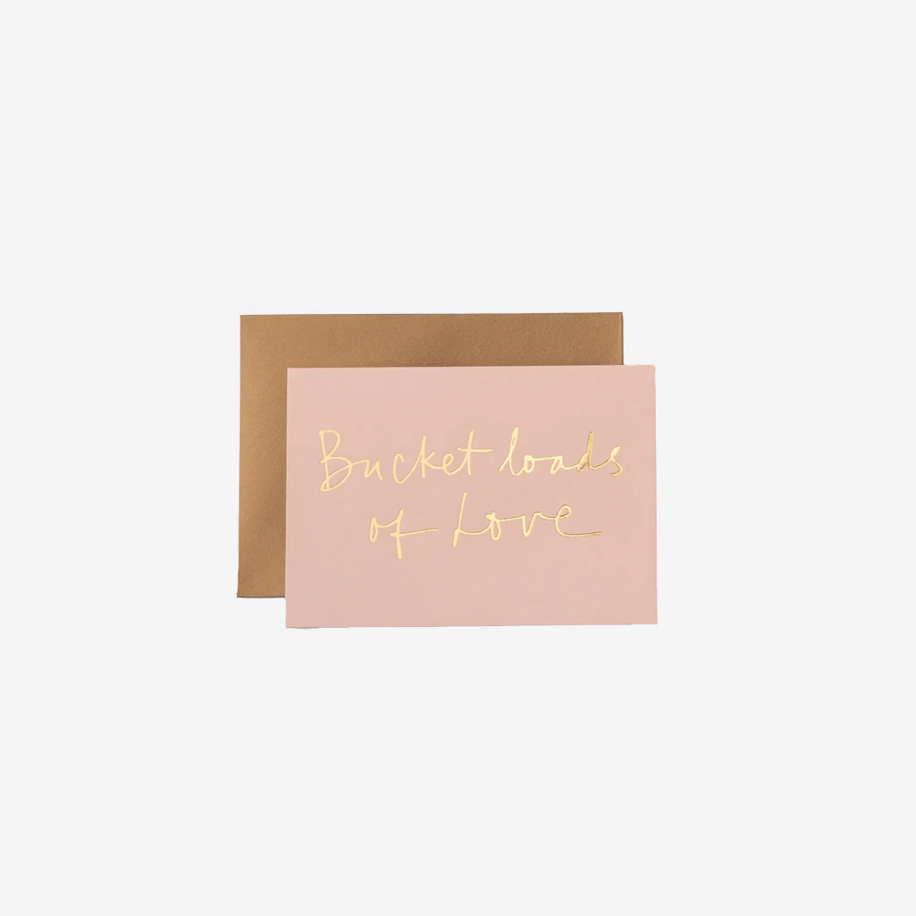 Gabrielle and Celine Card Bucket Loads Of Love Pink