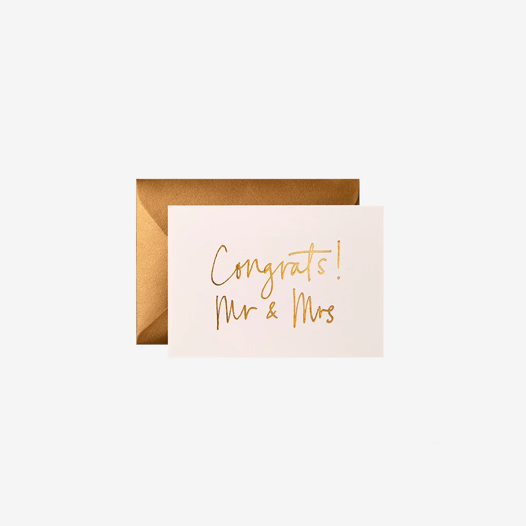 Gabrielle and Celine Card Congrats Mr and Mrs