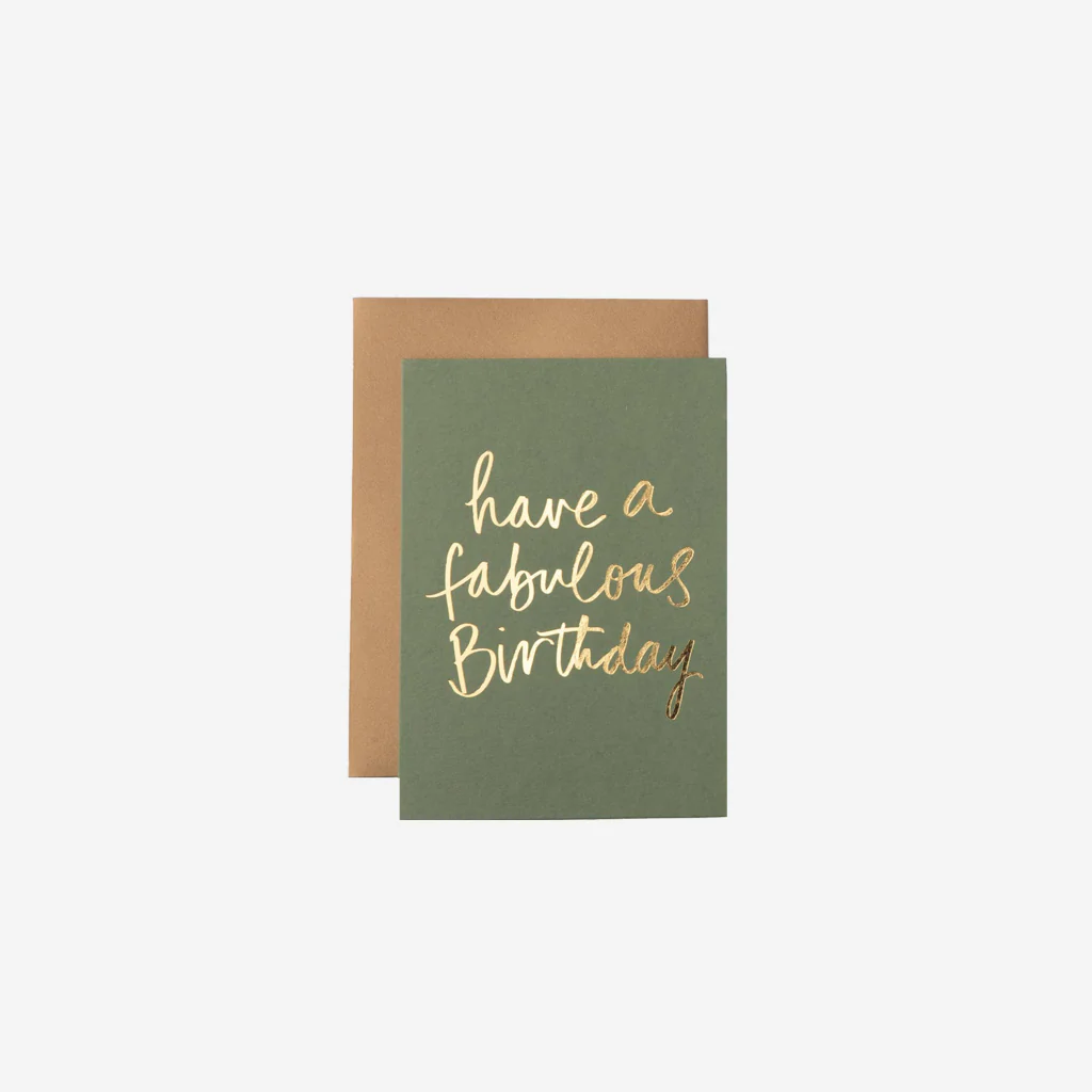 Gabrielle and Celine Card Have A Fabulous Birthday Green