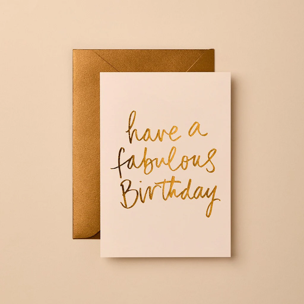 Gabrielle and Celine Card Have A Fabulous Birthday Creme - Image 2