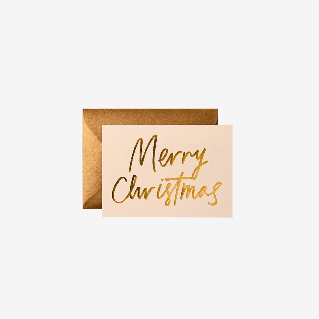 Gabrielle and Celine Card Merry Christmas Creme
