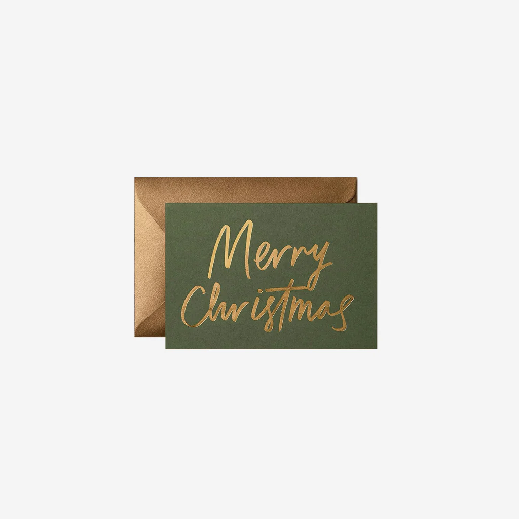 Gabrielle and Celine Card Merry Christmas Olive