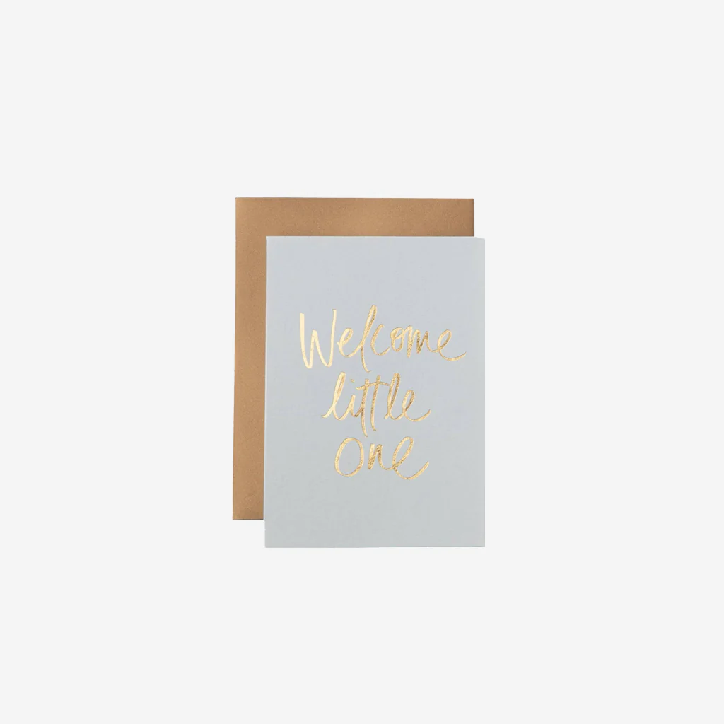Gabrielle and Celine Card Welcome Little One Pale Blue