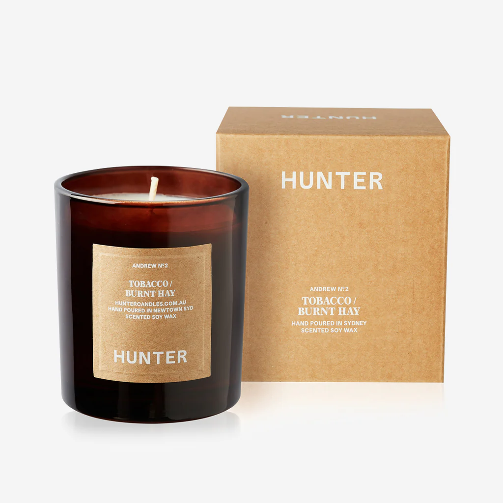 Hunter Candles Candle Andrew Tobacco / Burnt Hay - Image 3
