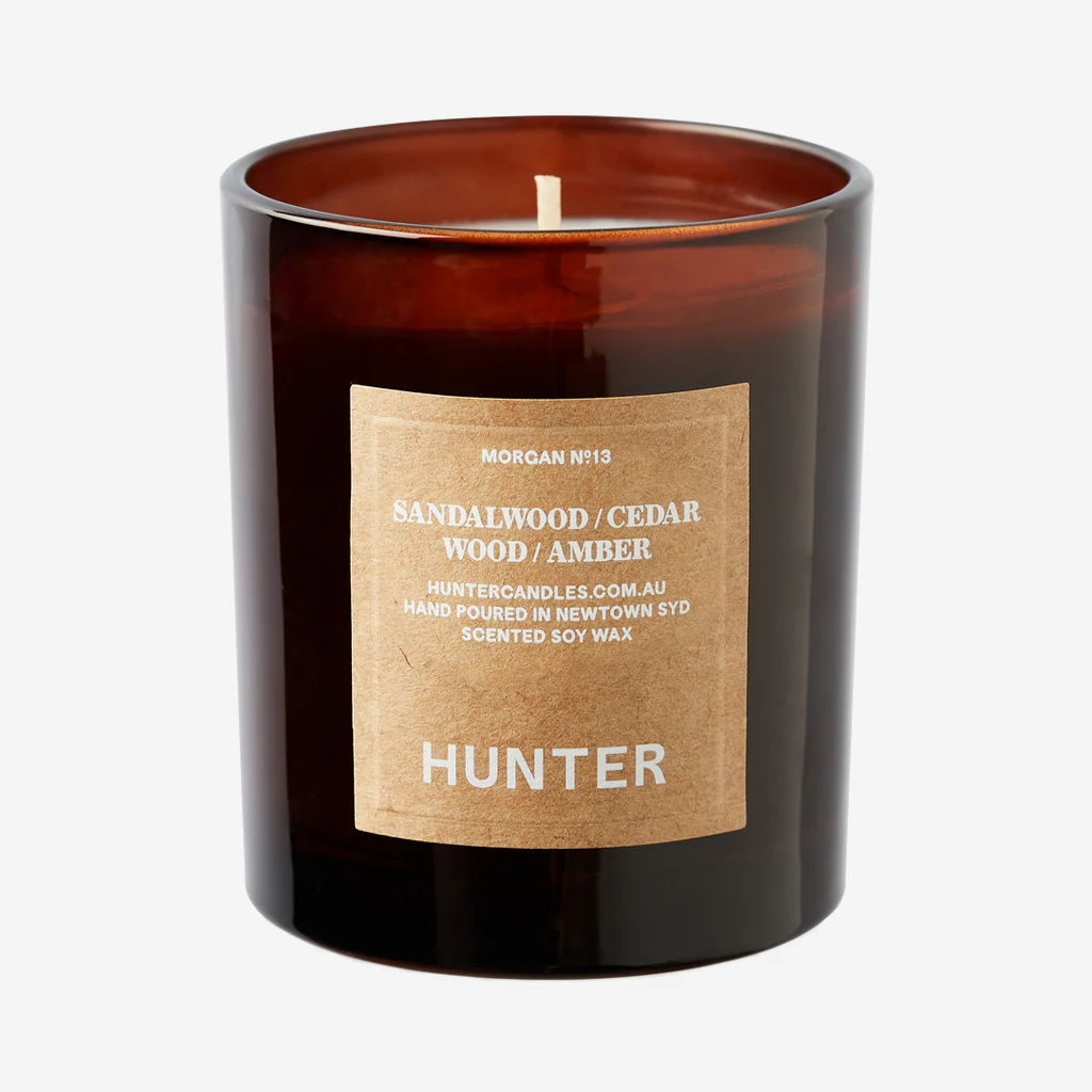 Hunter Candles Morgan / Sandalwood Cedar Amber Candle - Image 3