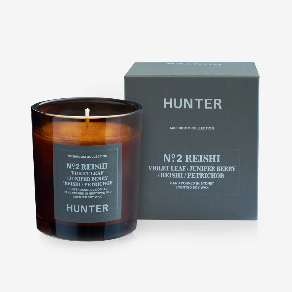 Hunter Candles Reishi / Violet Leaf Juniperberry Petrichor Candle - Image 3