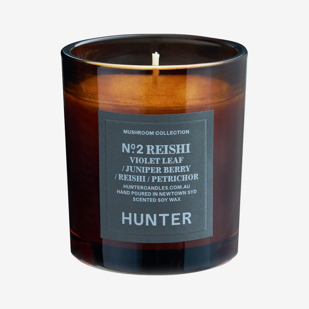Hunter Candles Reishi / Violet Leaf Juniperberry Petrichor Candle - Image 4