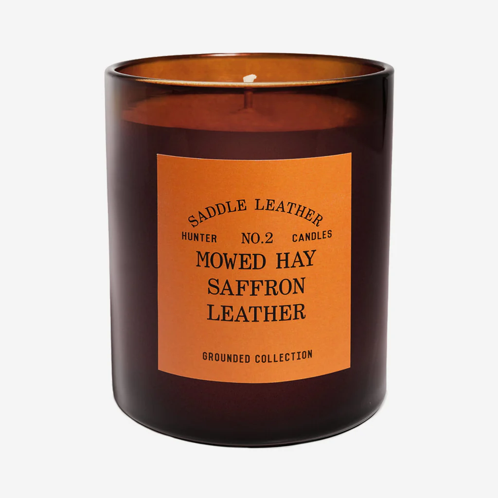 Hunter Candles Saddle Leather / Mowed Hay Saffron Leather Candle - Image 3
