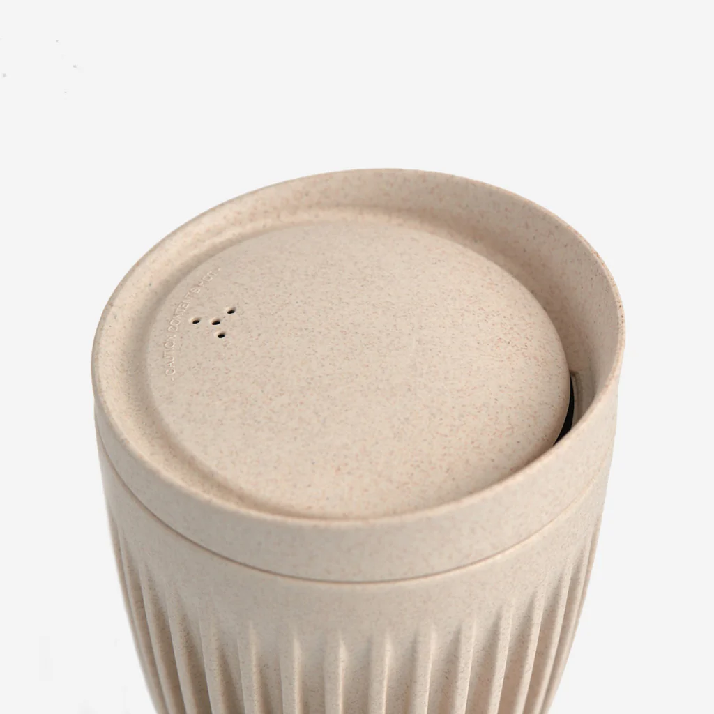 Huskee Cup + Lid Natural 12oz 350ml - Image 4