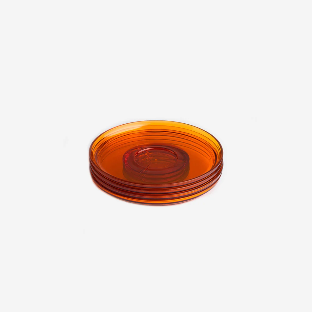 Huskee Renew Classic Saucer Amber 4-Pack