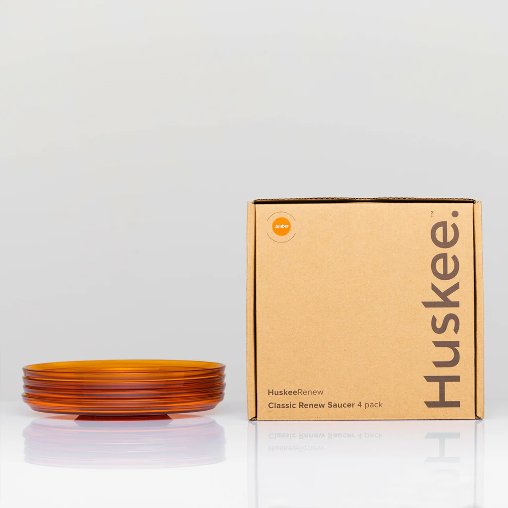 Huskee Renew Classic Saucer Amber 4-Pack - Image 4