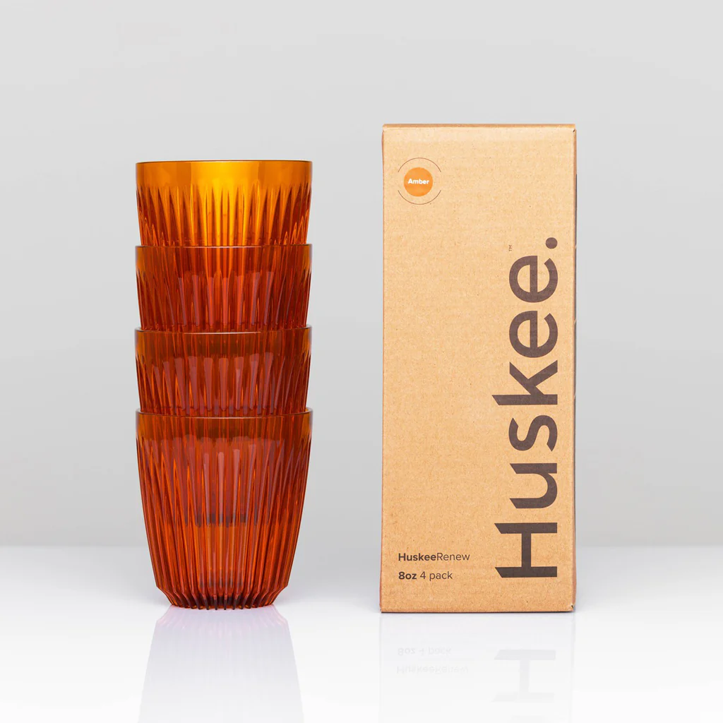 Huskee Renew Cup Amber 8oz 235ml 4-Pack - Image 2