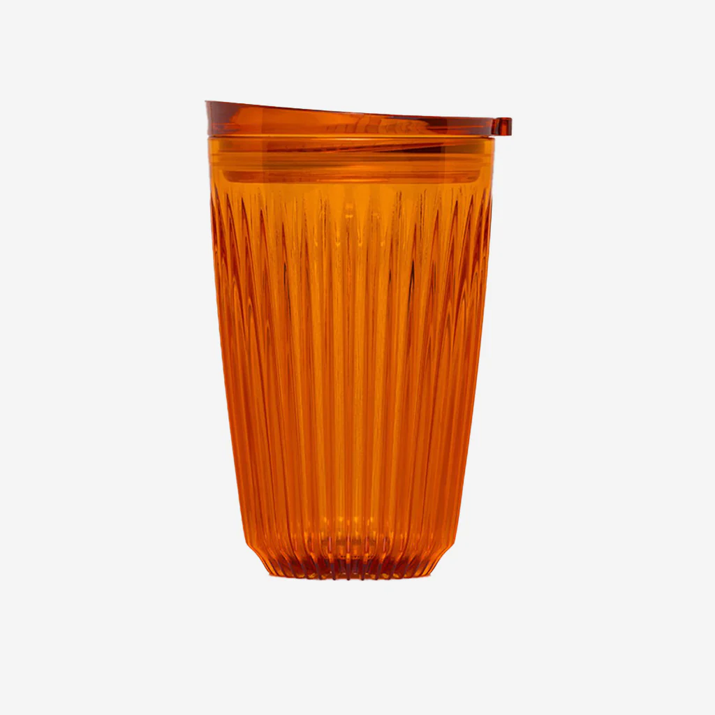 Huskee Renew Cup + Lid Amber 12oz 350ml - Image 3