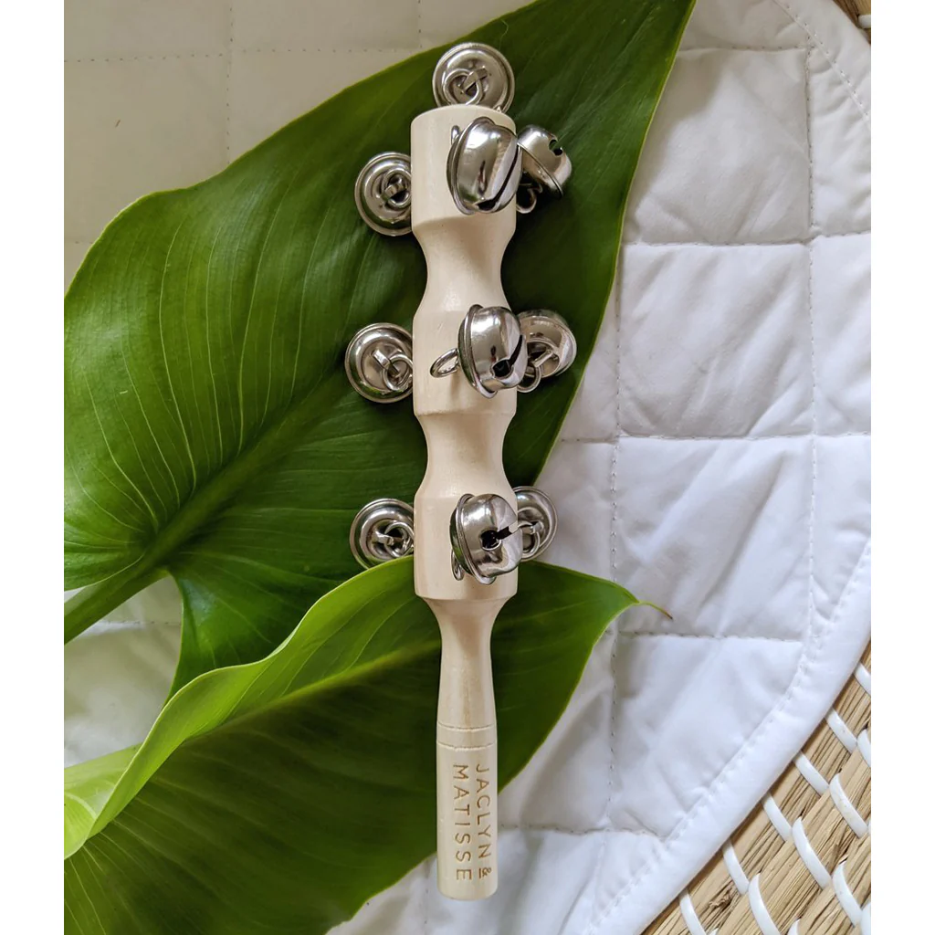 Jaclyn & Matisse Baby Wooden Jingle Stick - Image 3