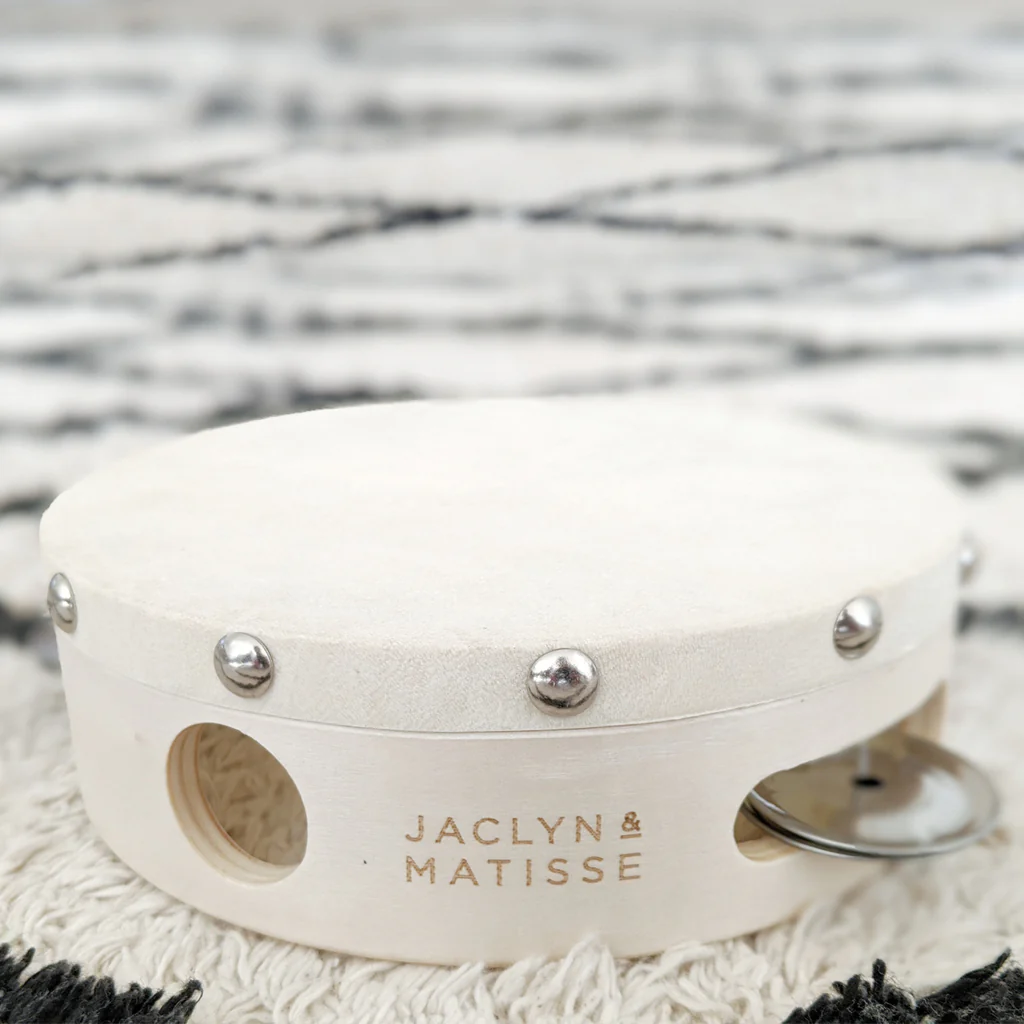 Jaclyn & Matisse Baby Wooden Tambourine Drum - Image 3