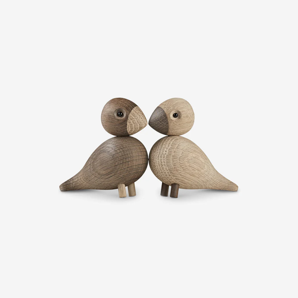 Kay Bojesen Lovebirds Pair Oak
