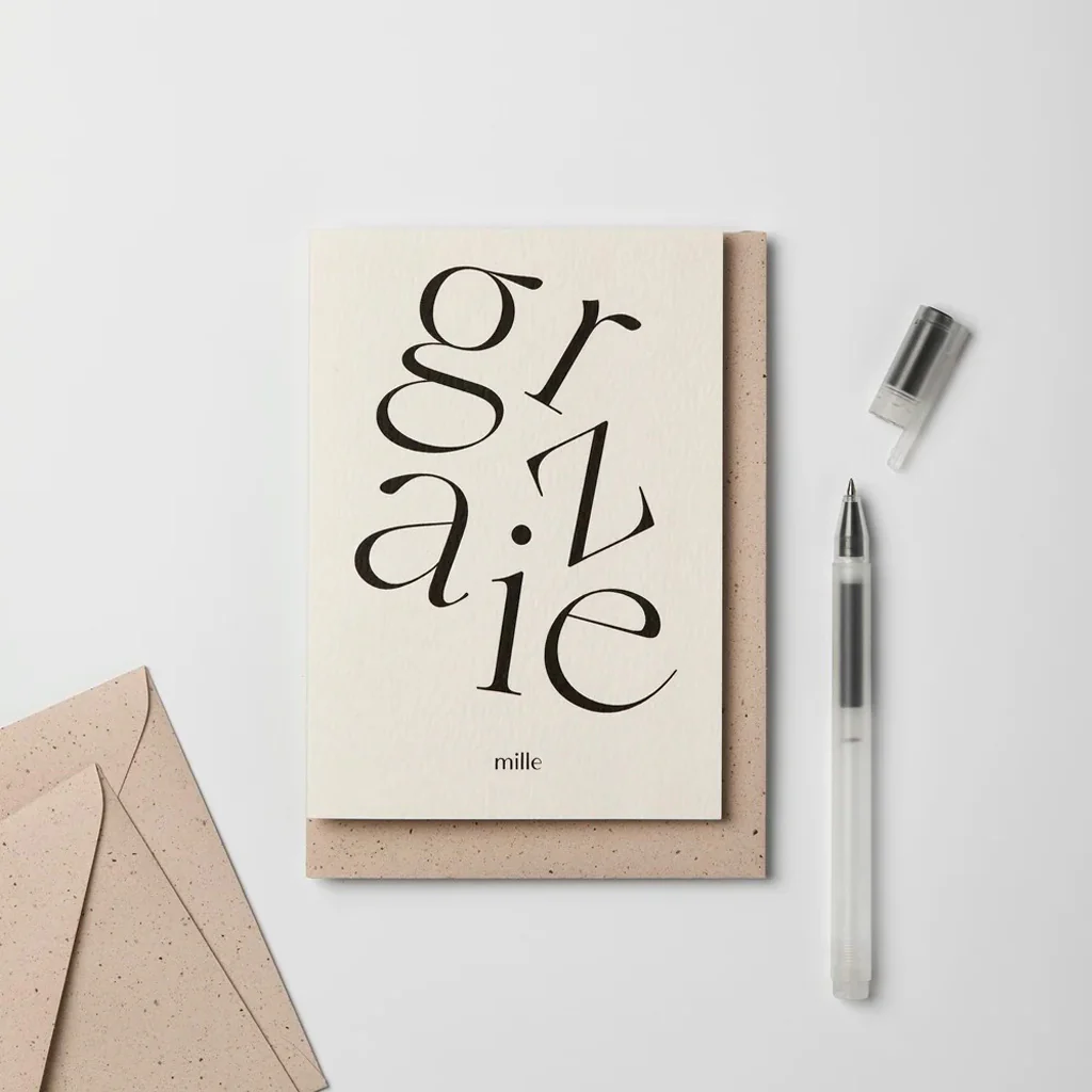 Kinshipped Card Serif Grazie Mille - Image 2
