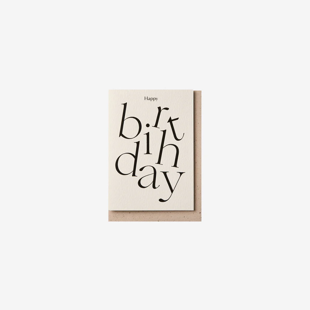 Kinshipped Card Serif Happy Birthday
