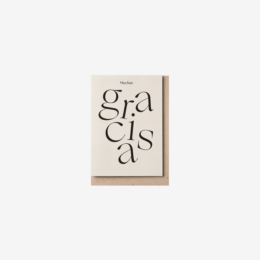 Kinshipped Card Serif Muchas Gracias