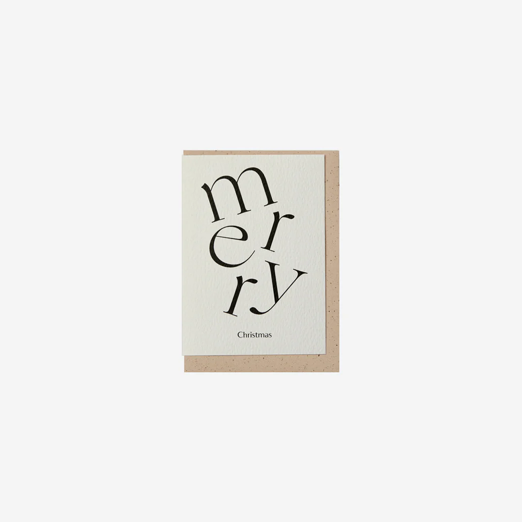 Kinshipped Card Serif Type Merry Christmas