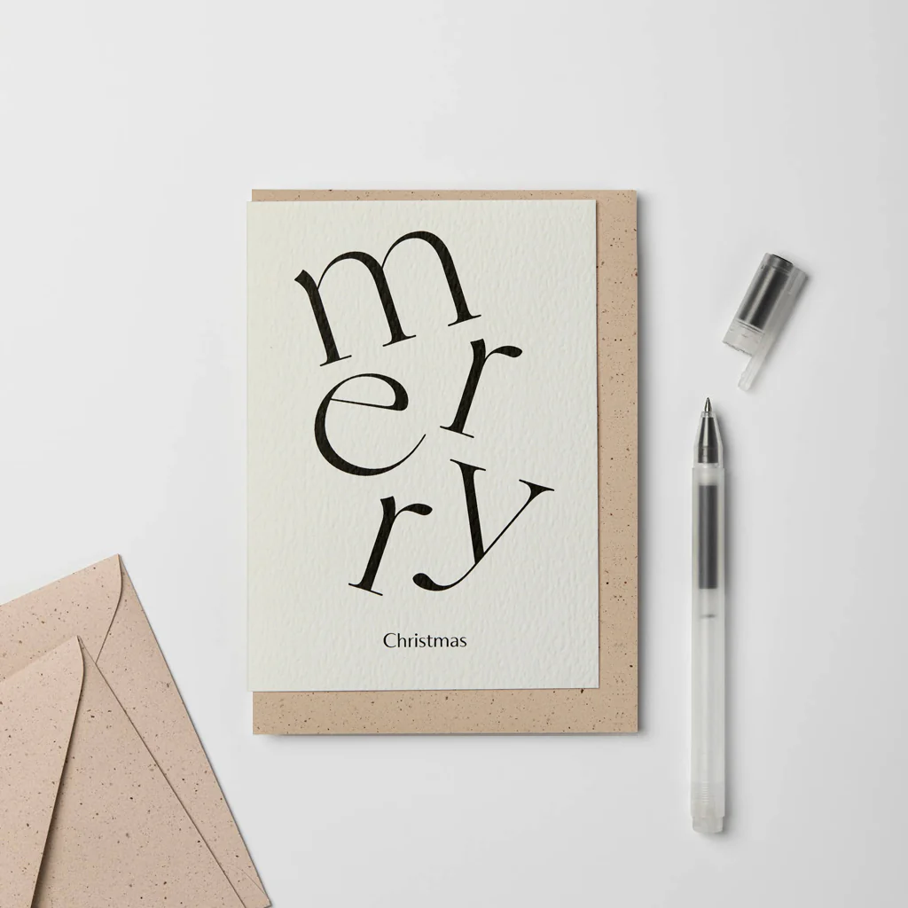 Kinshipped Card Serif Type Merry Christmas - Image 2