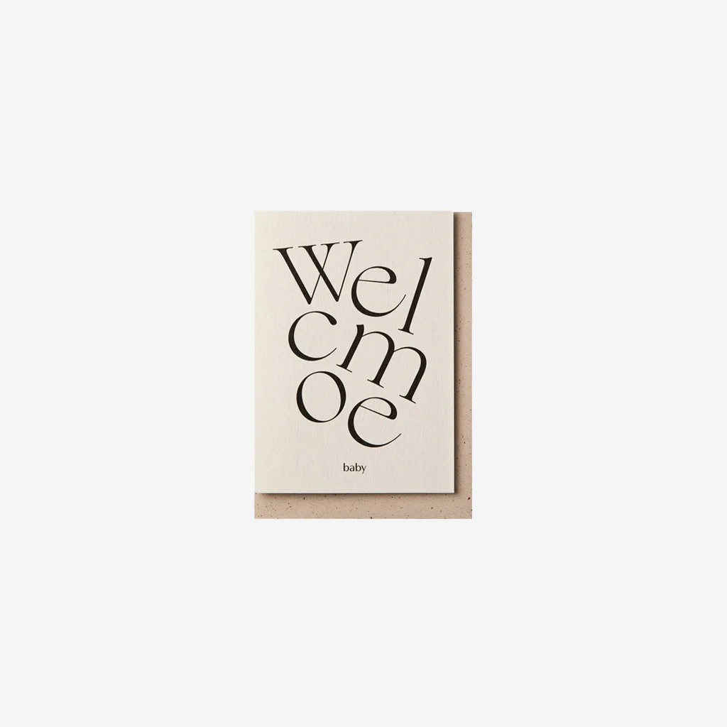 Kinshipped Card Serif Welcome Baby