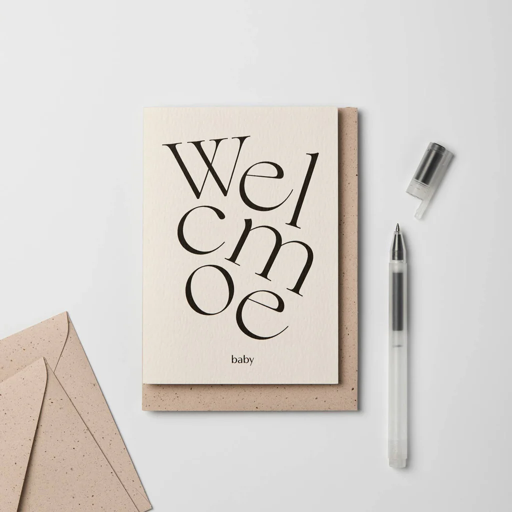 Kinshipped Card Serif Welcome Baby - Image 2