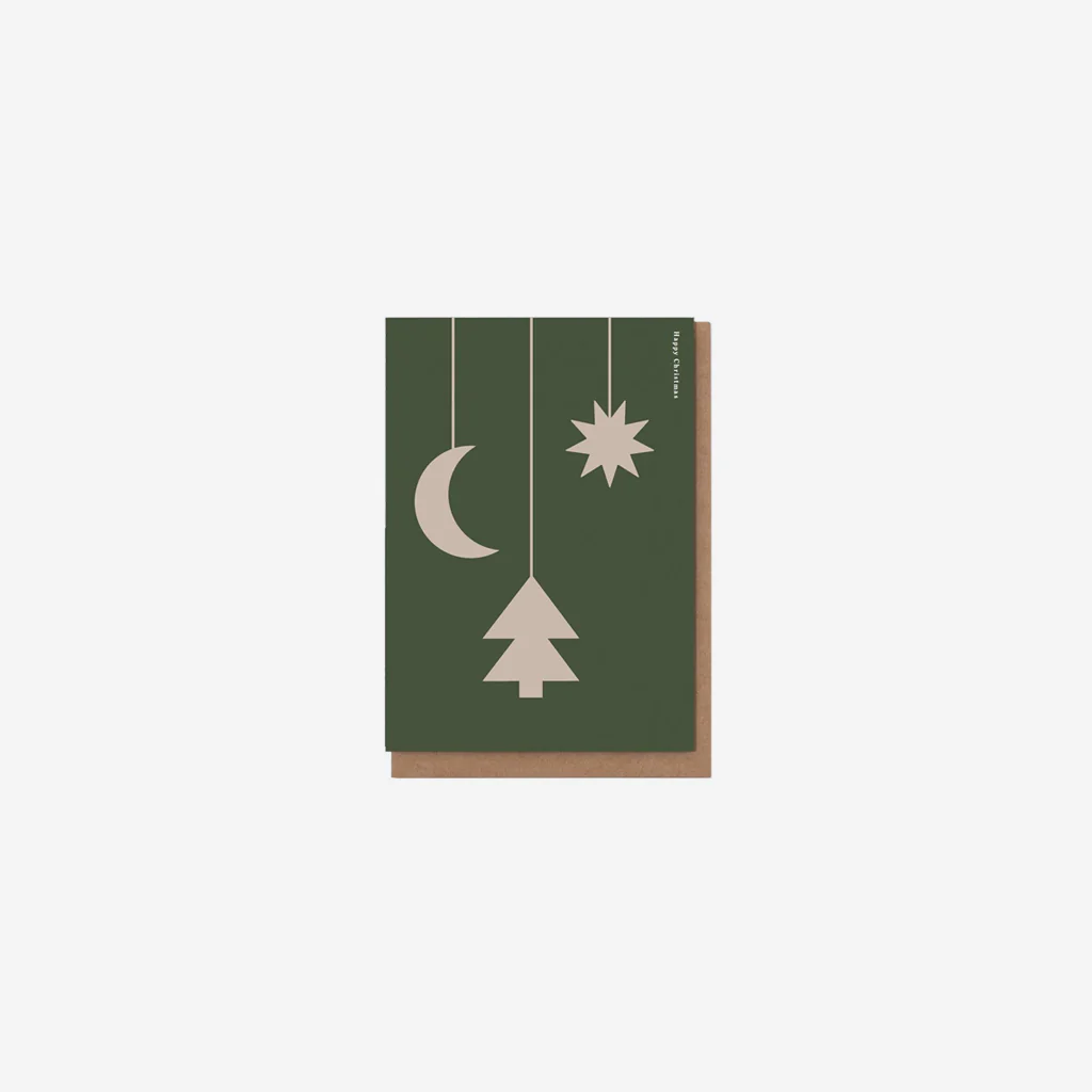 Kinshipped Happy Christmas Festive Decoration Card