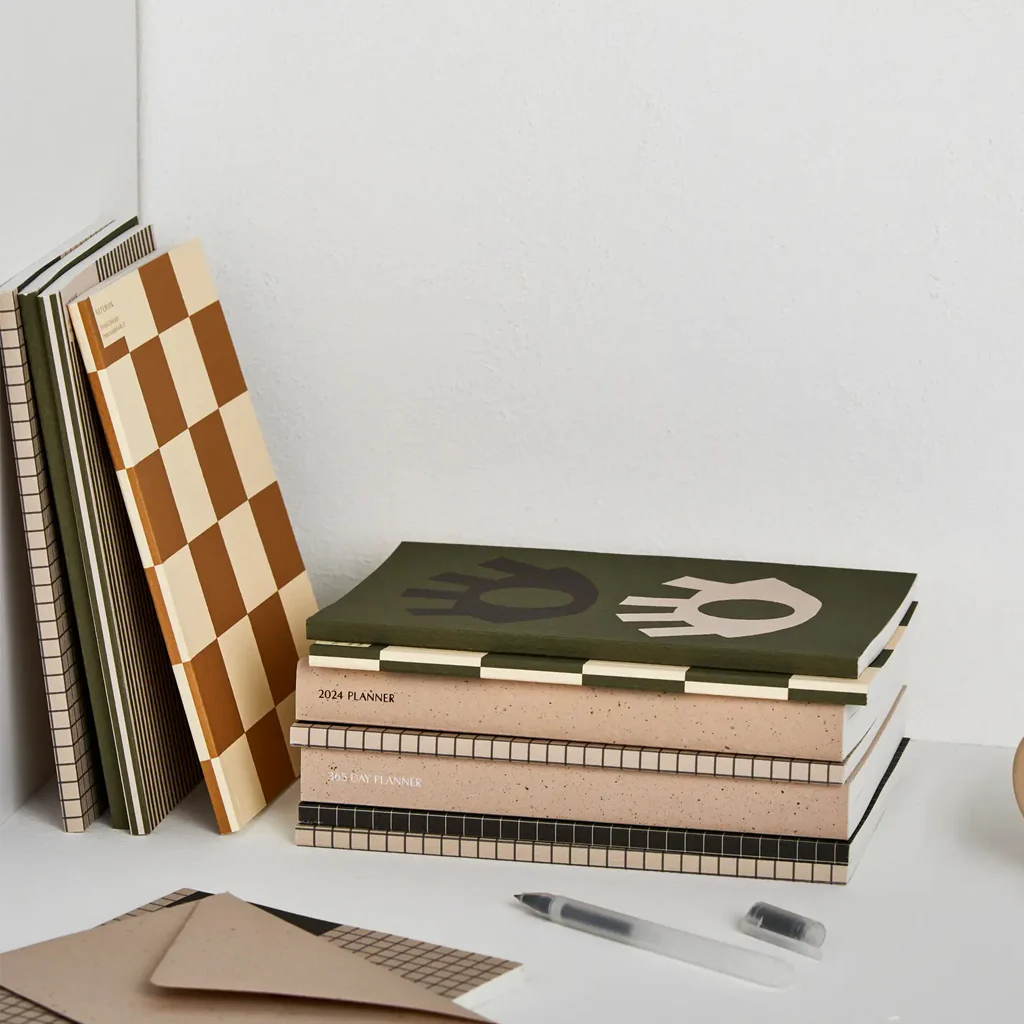 Kinshipped Mustard Checkerboard Notebook - Image 2