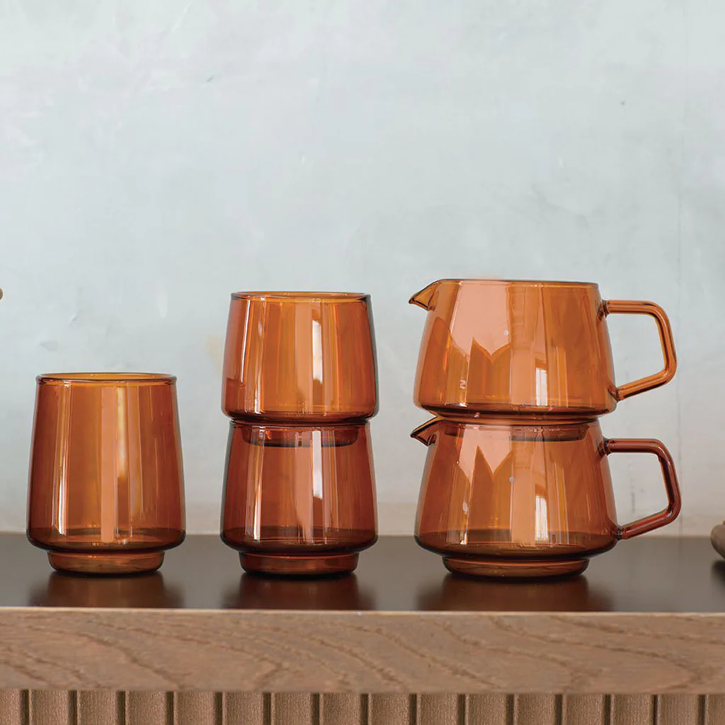 Kinto Sepia Amber Glass Mug 340ml - Image 3
