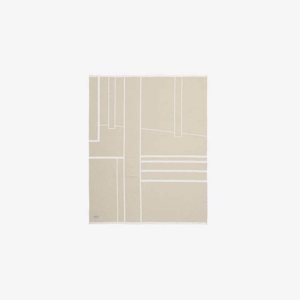 Kristina Dam Architecture Throw Beige Off White