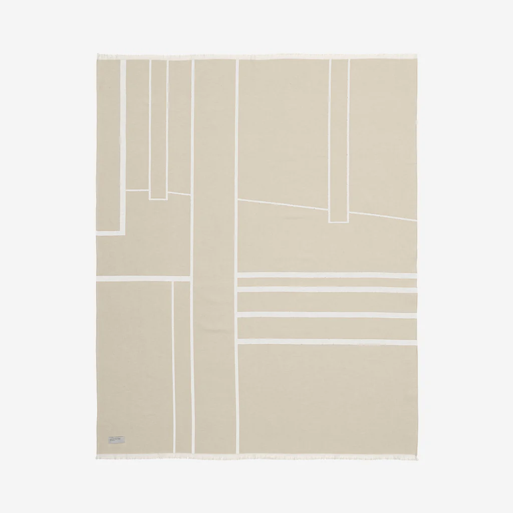 Kristina Dam Architecture Throw Beige Off White - Image 2