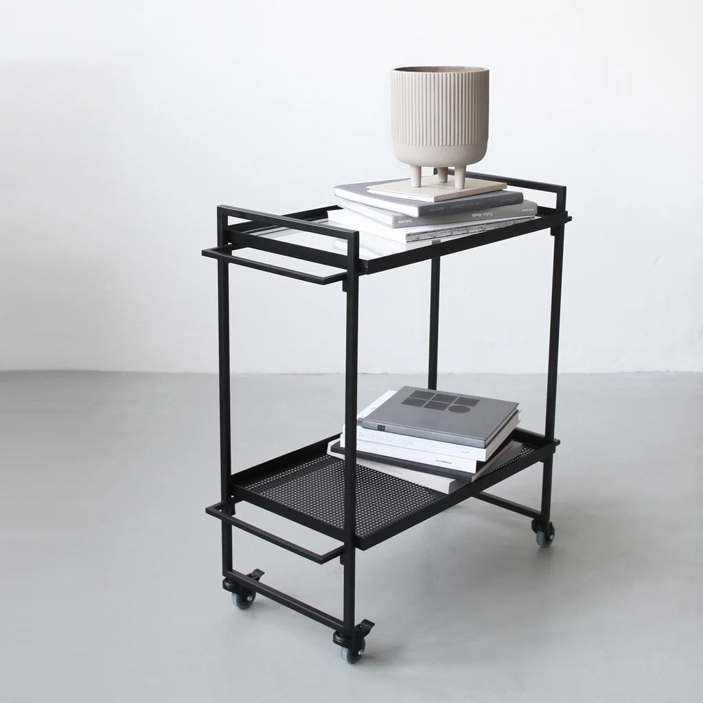 Kristina Dam Bauhaus Bar Trolley Black - Image 4