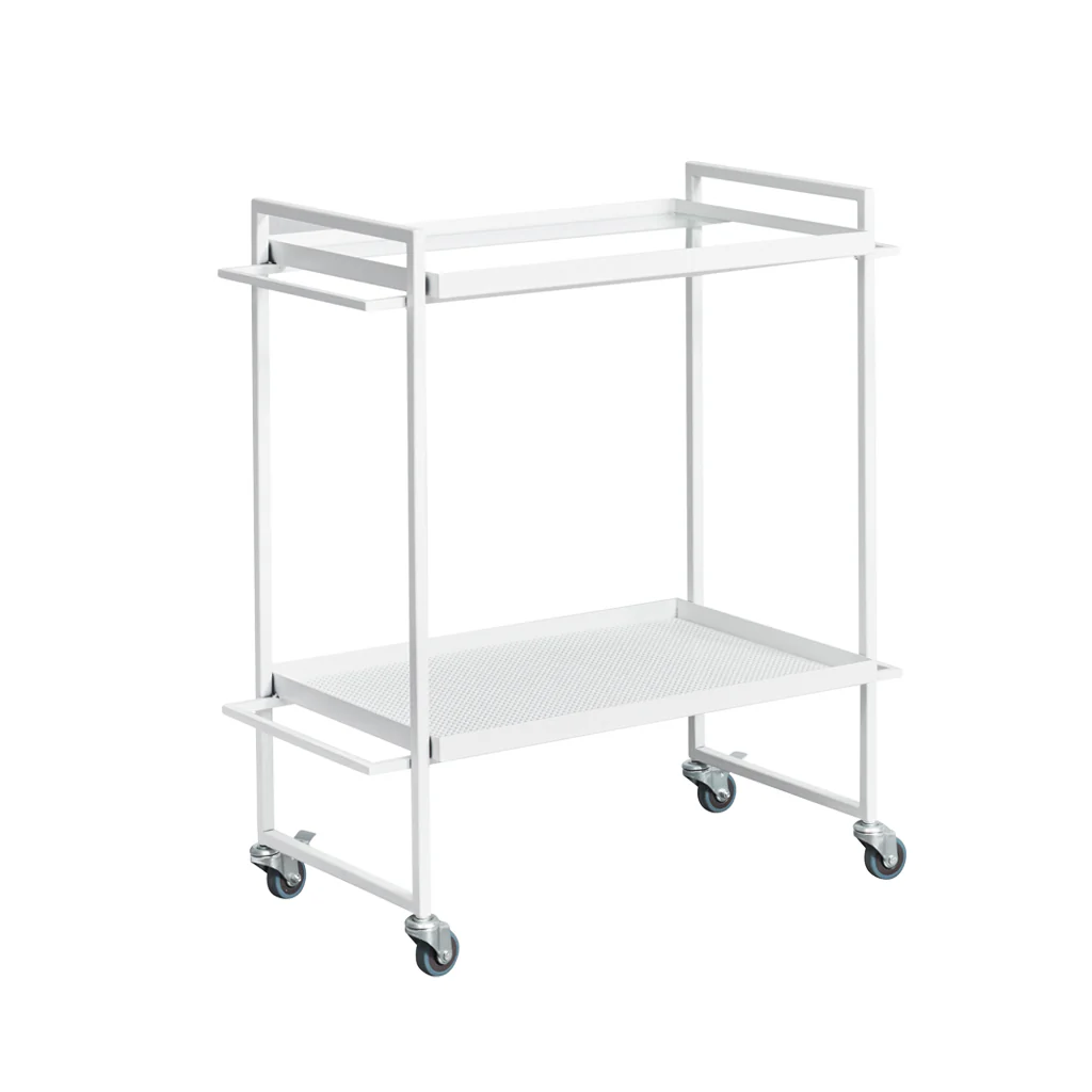 Kristina Dam Bauhaus Bar Trolley White - Image 2