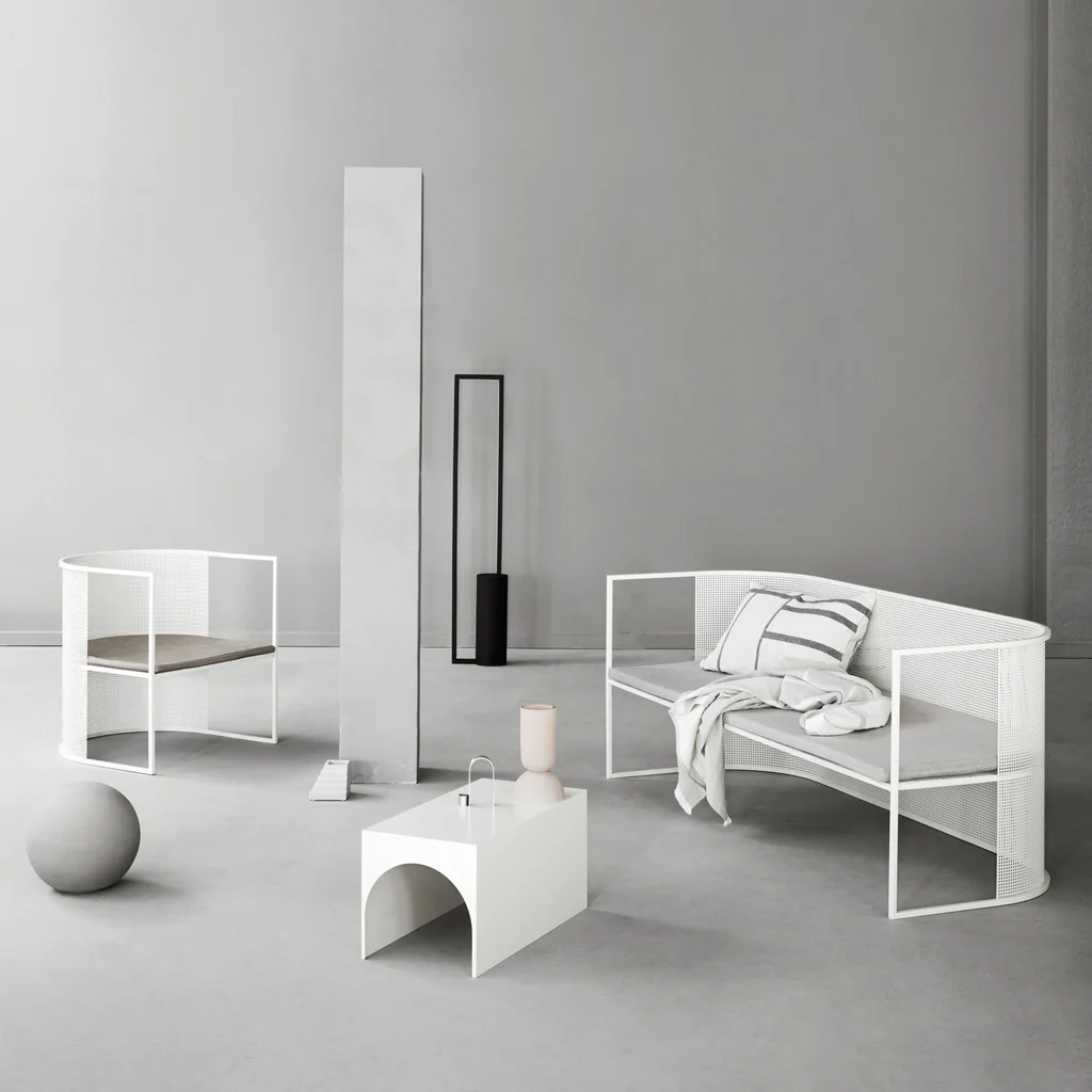 Kristina Dam Bauhaus Lounge Bench Off White - Image 3