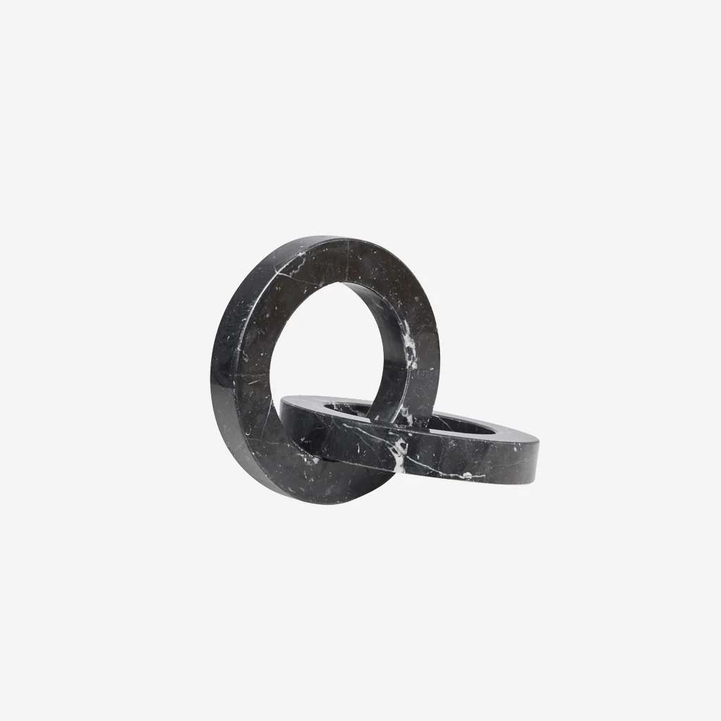 Kristina Dam Black Marble Rings