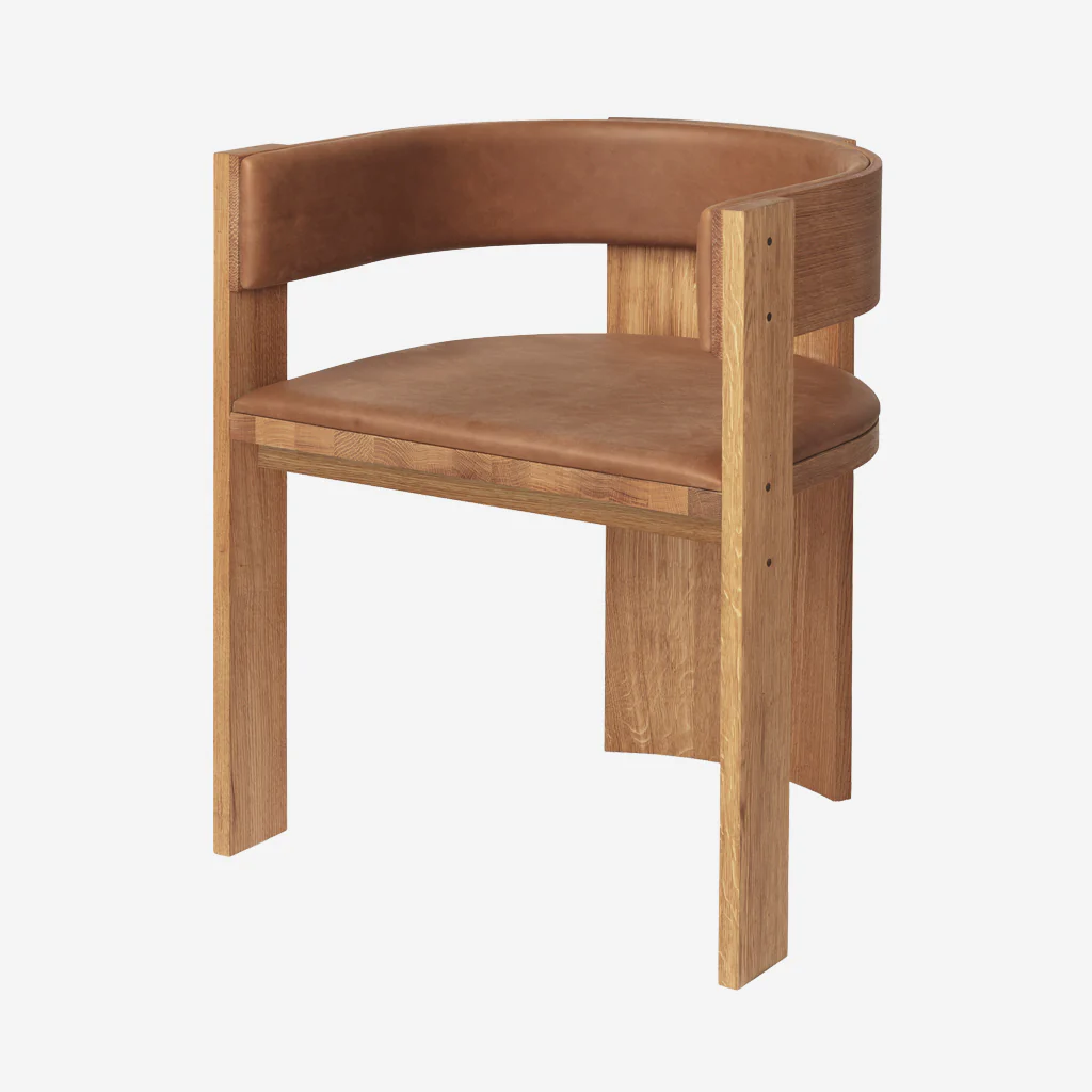 Kristina Dam Collector Dining Chair Oak Leather - Image 3