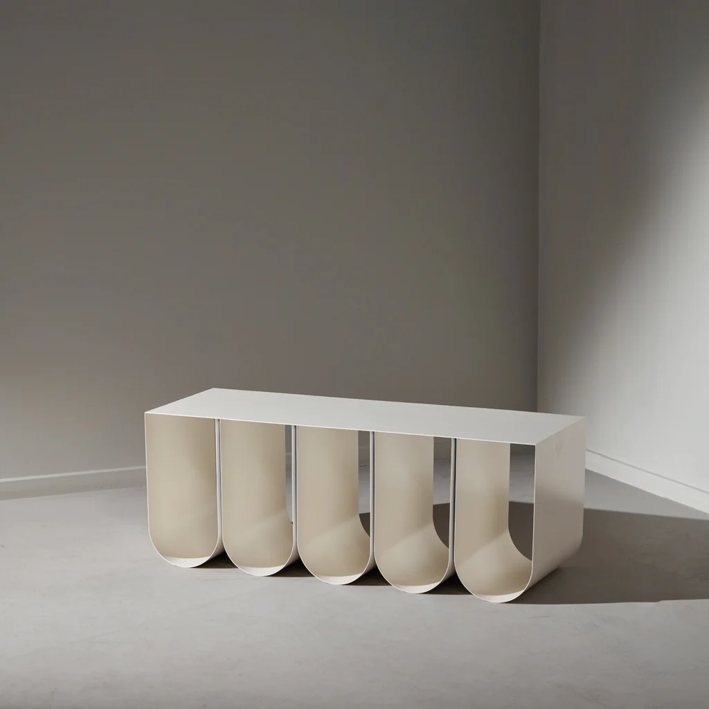 Kristina Dam Curved Bench Off White - Image 2