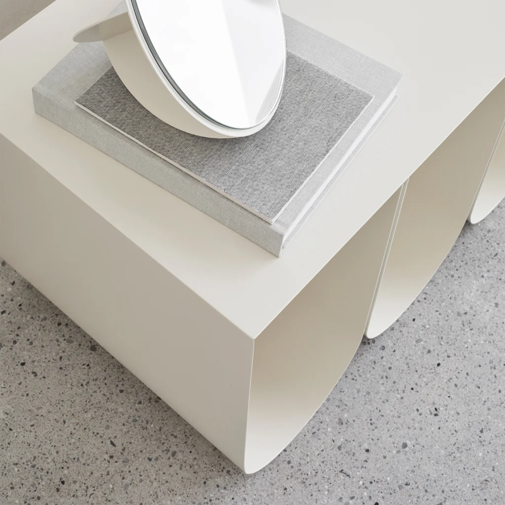 Kristina Dam Curved Bench Off White - Image 6