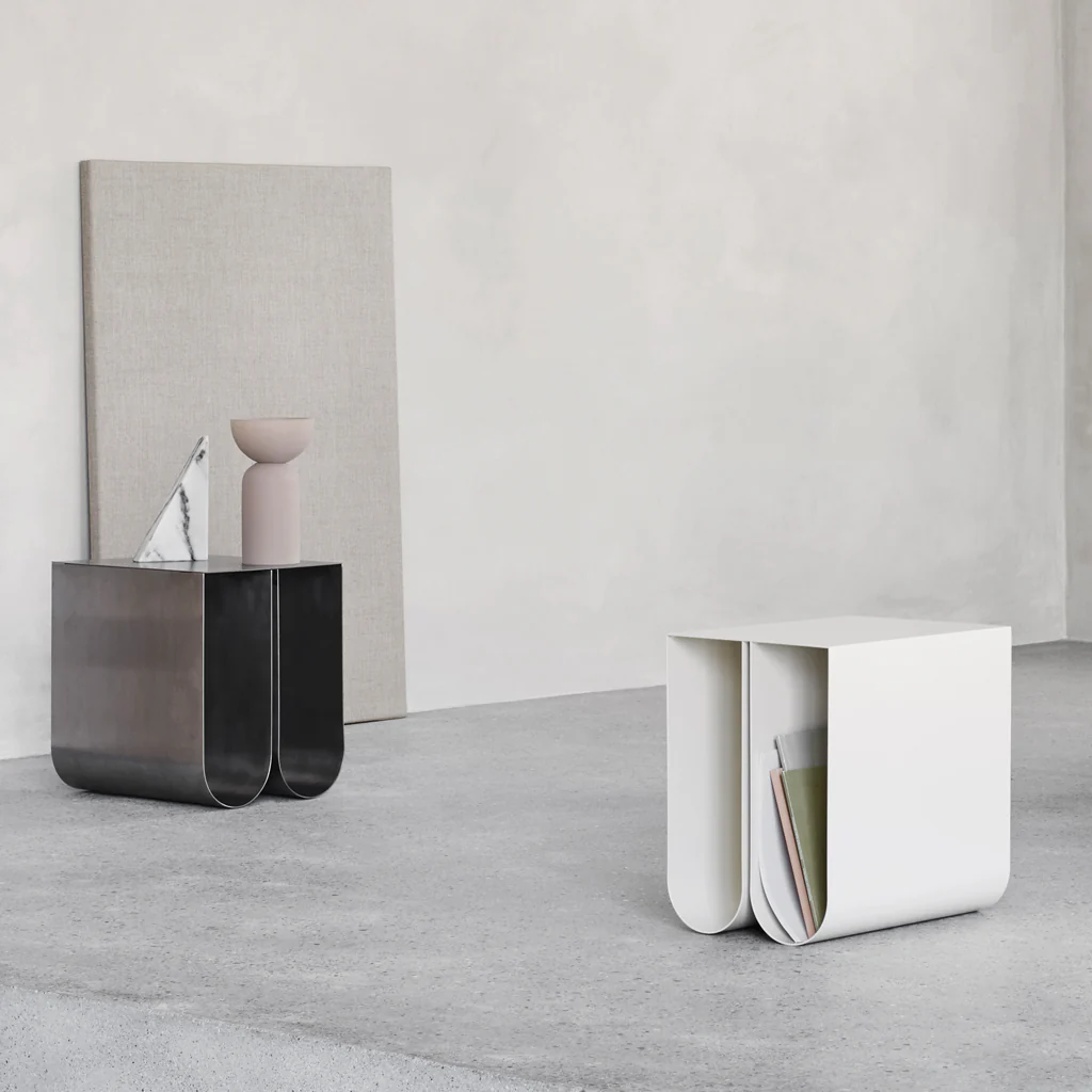 Kristina Dam Curved Side Table Stainless Steel - Image 3