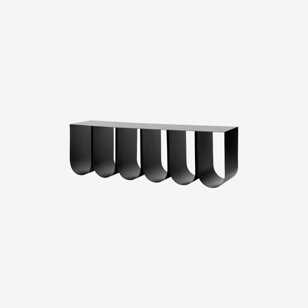 Kristina Dam Curved Wall Shelf Black