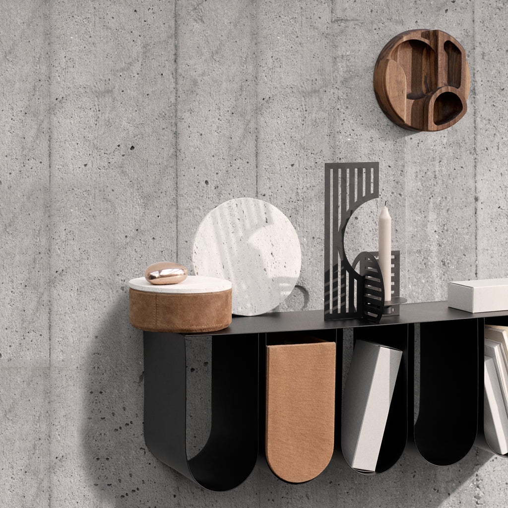Kristina Dam Curved Wall Shelf Black - Image 2