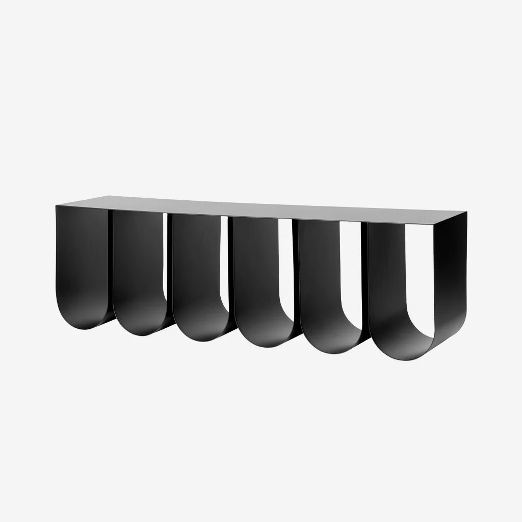 Kristina Dam Curved Wall Shelf Black - Image 3