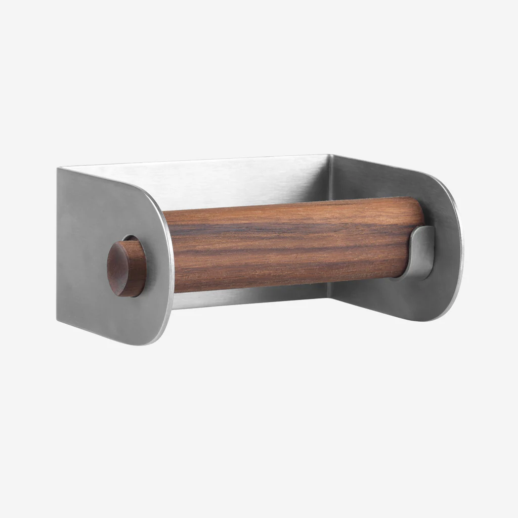 Kristina Dam Dowel Toilet Roll Holder Walnut - Image 5